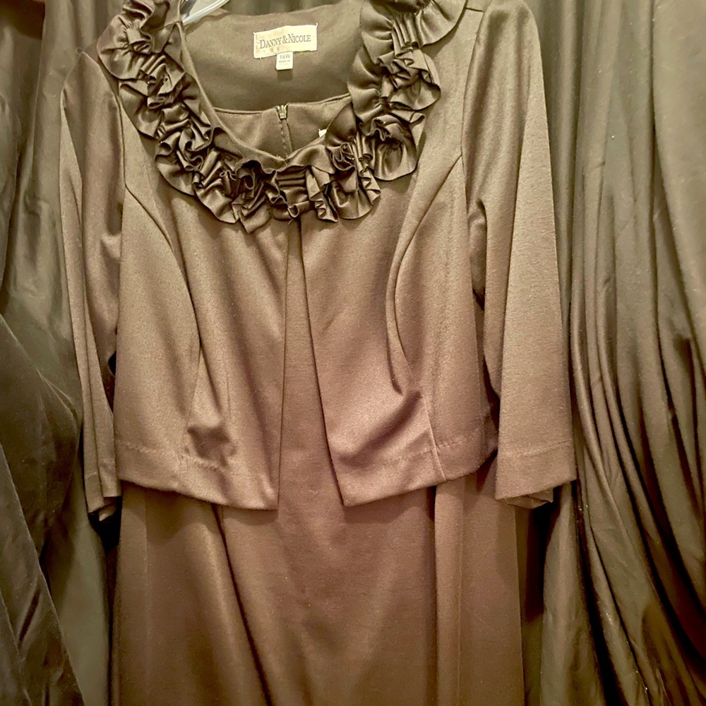 Black dress with removable jacket